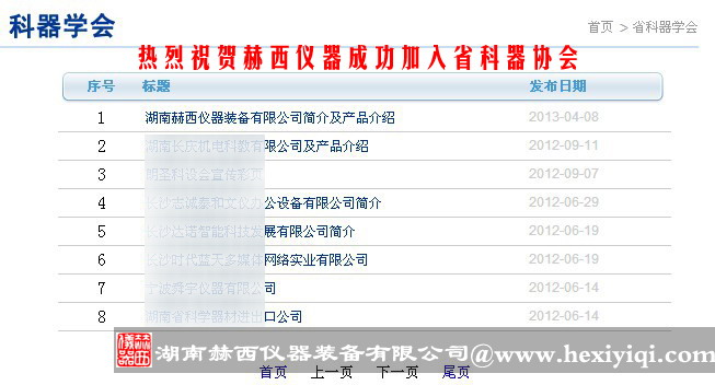 赫西儀器加入湖南省科學(xué)器材學(xué)會